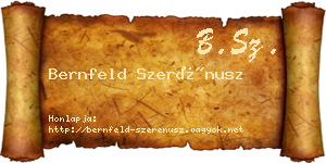 Bernfeld Szerénusz névjegykártya